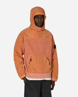 Stone Island Cotton Pile Nylon-TC Hooded Sweatshirt Orange