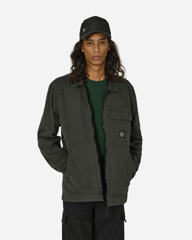 Stone Island Panama Cotton  OLD  Effect Overshirt Lead Grey