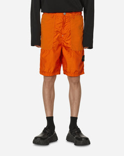 Stone Island Garment Dyed Polyester Shorts Orange