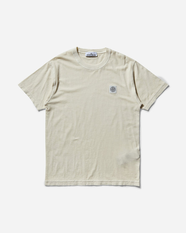 Stone Island Men s Garment Dyed Logo T-Shirt Ivory