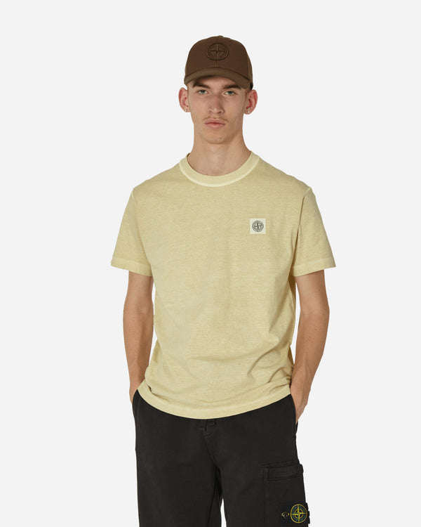 Stone Island Garment Dyed Logo T-Shirt Natural Beige