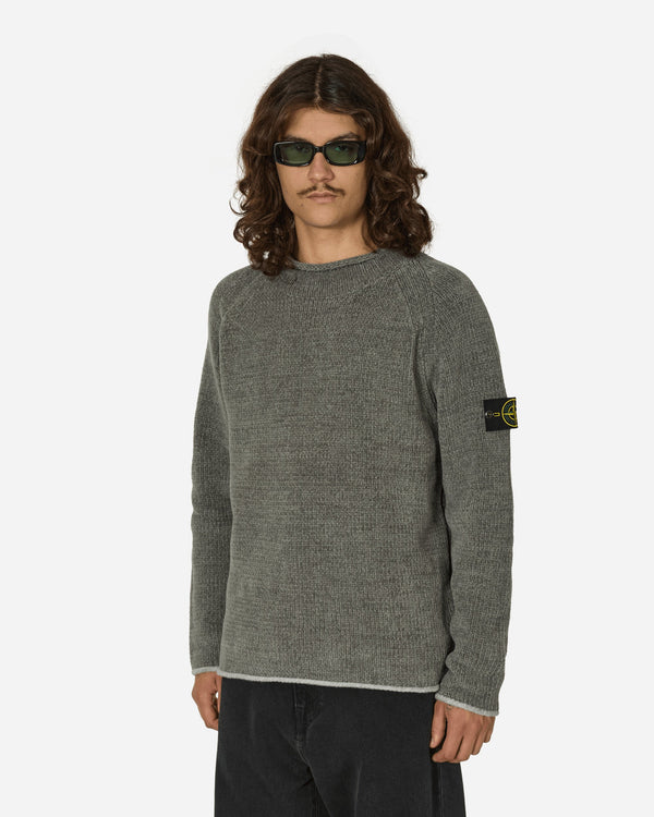 Stone Island Cotton Chenille Crewneck Sweater Grey