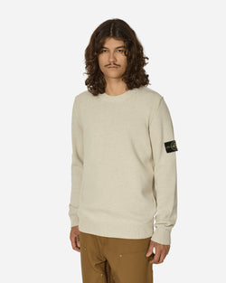 Stone Island Wool Crewneck Sweater Plaster