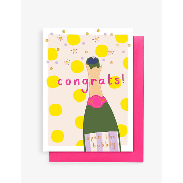 Stop The Clock Bubbly congrats card 12.5cm x 17.5cm