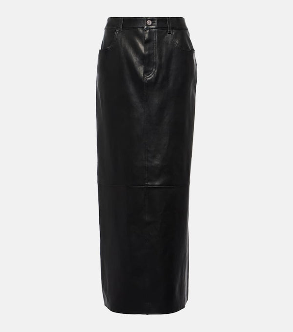 Stouls Beth leather midi skirt | LYBSTORE