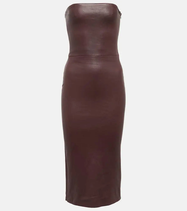 Stouls Mona 23 leather midi dress | LYBSTORE