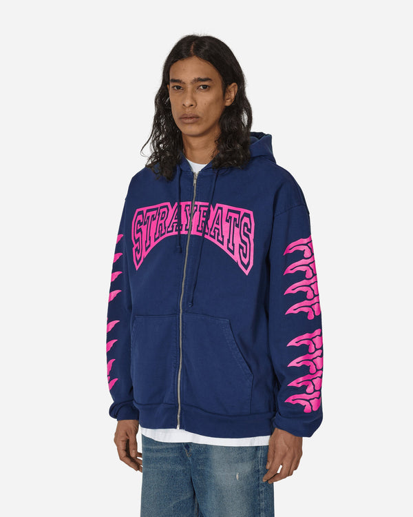 Stray Rats Exo Zip Up Hoodie Blue