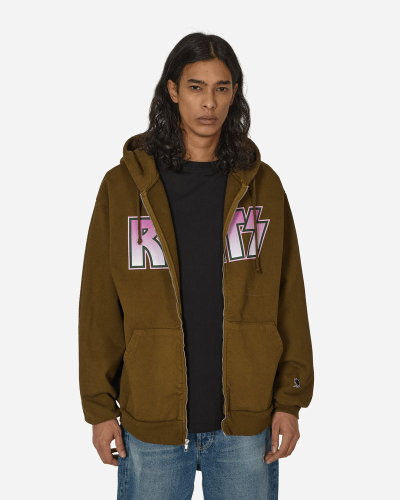 Stray Rats Ratstar Zip Up Hoodie Olive