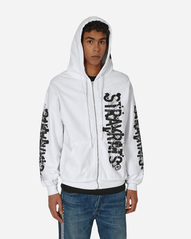 Stray Rats Roadkill Zip Up Hooded Sweatshirt White