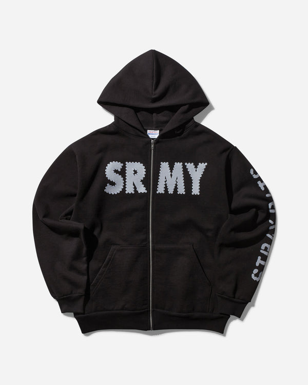 Stray Rats Men s SRMY Glitter Zip Hoodie Black