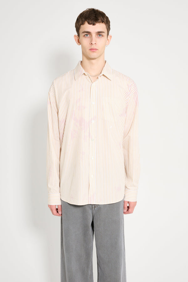 Stussy Classic Ls Shirt Bleached Tan