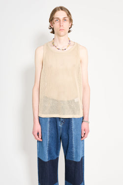 Stussy Cotton Big Mesh Tank Natural