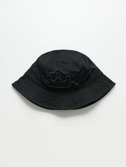 Stussy Crown Applique Bucket Hat Black