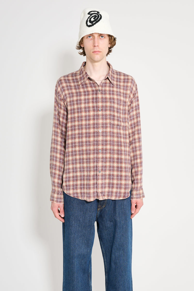 Stussy Matthew Plaid Shirt Brick