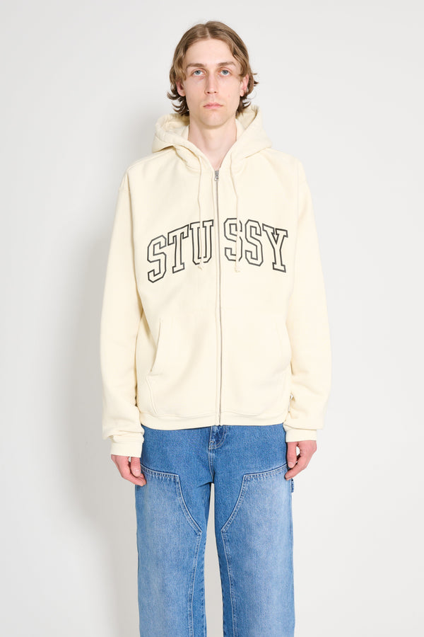 Stussy Outline Zip Hood Ivory