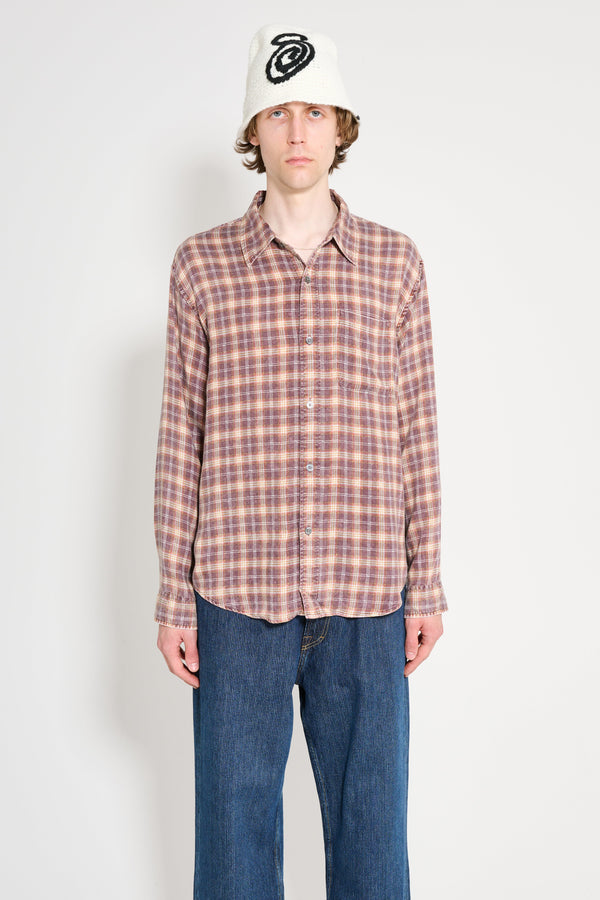 Stüssy Matthew Plaid Shirt Brick