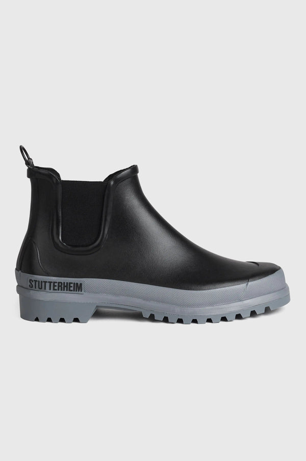 Stutterheim Chelsea Rainwalker Black/Grey | Stutterheim