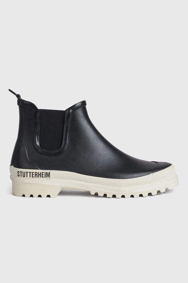 Stutterheim Chelsea Rainwalker Black/White | Stutterheim