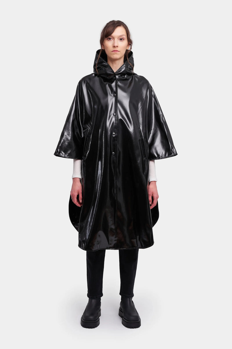 Stutterheim Concert Print Opal Poncho Black