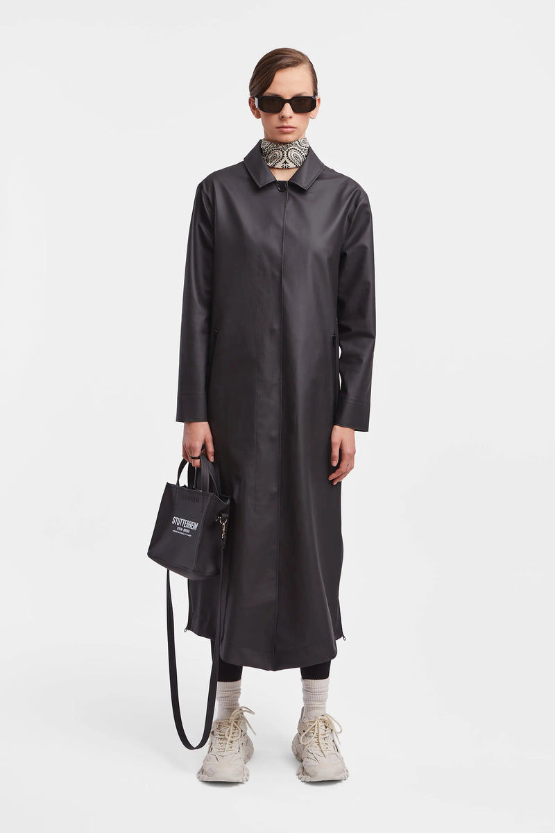 Stutterheim Hornstull Long Raincoat Black