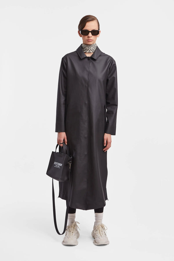 Stutterheim Hornstull Long Raincoat Black | LYBSTORE