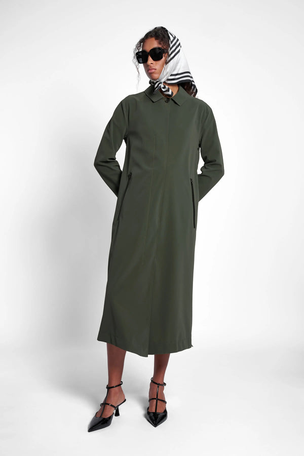 Stutterheim Hornstull Matte Long Raincoat Green