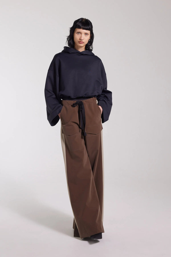 Stutterheim Jarla Stripe Trousers Dark Brown