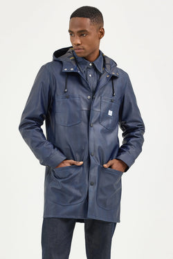 Stutterheim Mens Lee x STUTTERHEIM Chore Coat Aviator Navy