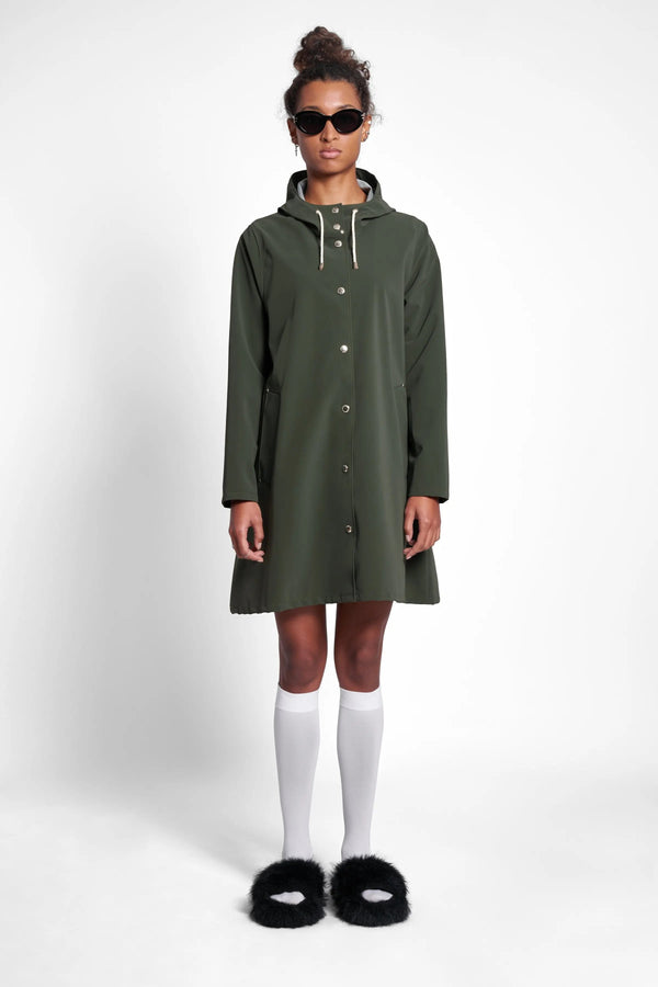 Stutterheim Mosebacke Lightweight Matte Raincoat Green | LYBSTORE