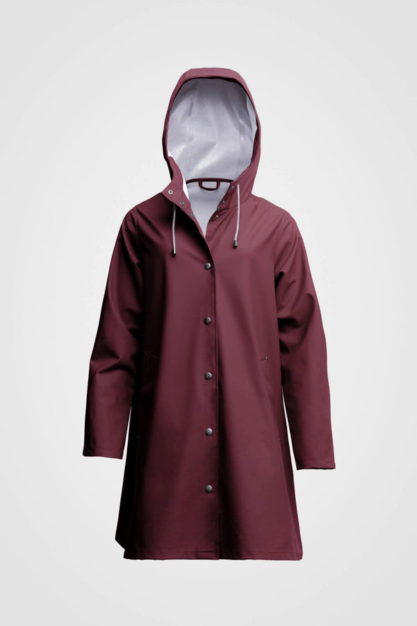 Stutterheim Mosebacke Lightweight Raincoat Burgundy | LYBSTORE