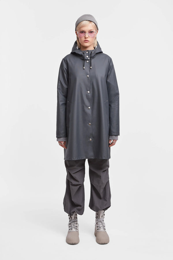 Stutterheim Mosebacke Lightweight Raincoat Charcoal | LYBSTORE