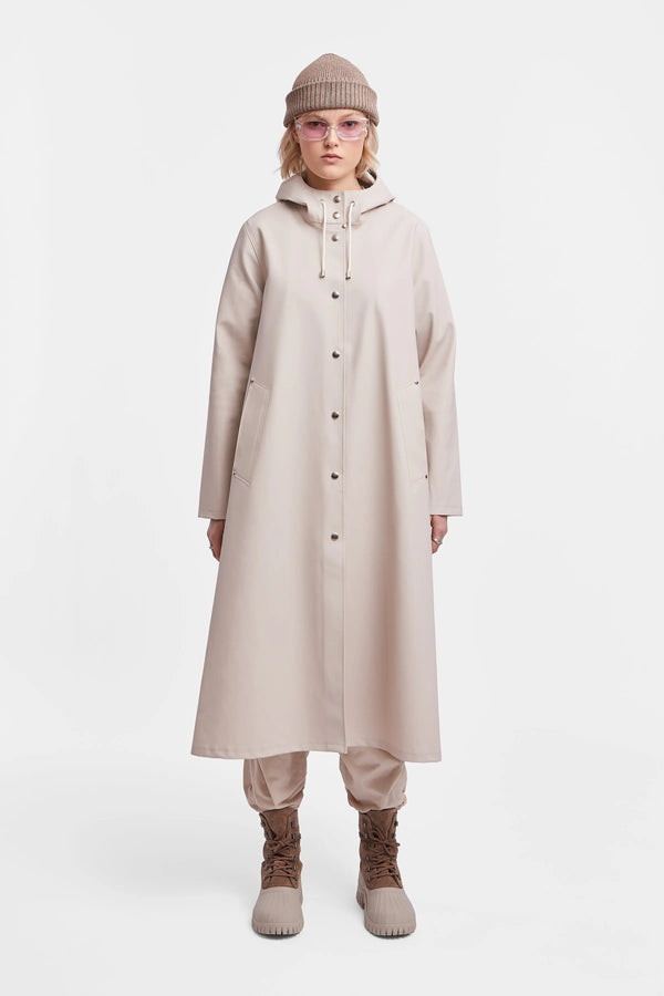 Stutterheim Mosebacke Long Raincoat Light Sand