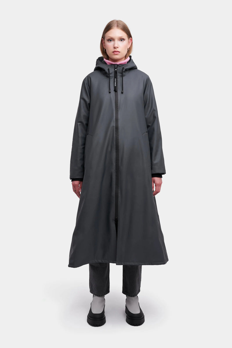 Stutterheim Mosebacke Long Winter Jacket Charcoal