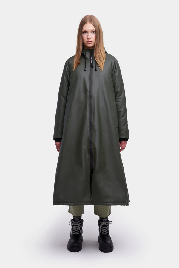 Stutterheim Mosebacke Long Winter Jacket Green