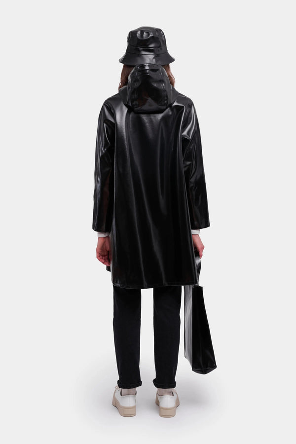 Stutterheim Mosebacke Opal Raincoat Black | LYBSTORE