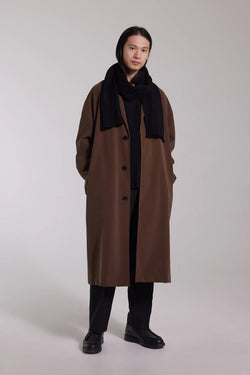 Stutterheim Rydberg Long Matte Raincoat Dark Brown