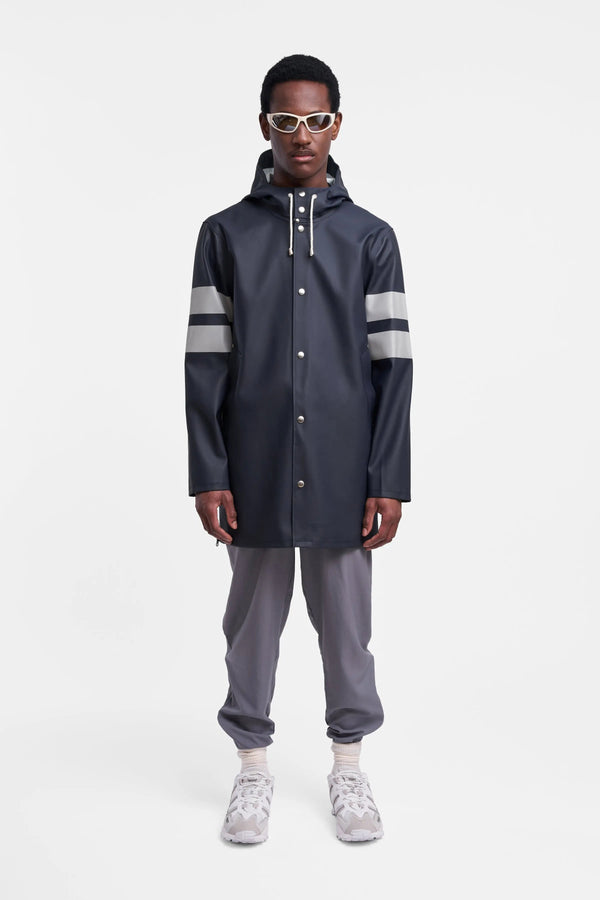 Stutterheim Stockholm Bike Raincoat Navy | LYBSTORE