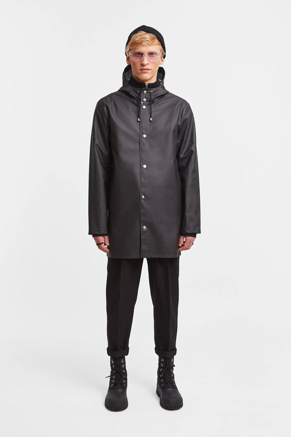 Stutterheim Stockholm Lightweight Raincoat Black | LYBSTORE