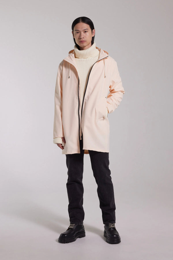 Stutterheim Stockholm Lightweight Zip Matte Raincoat Peach | Stutterheim