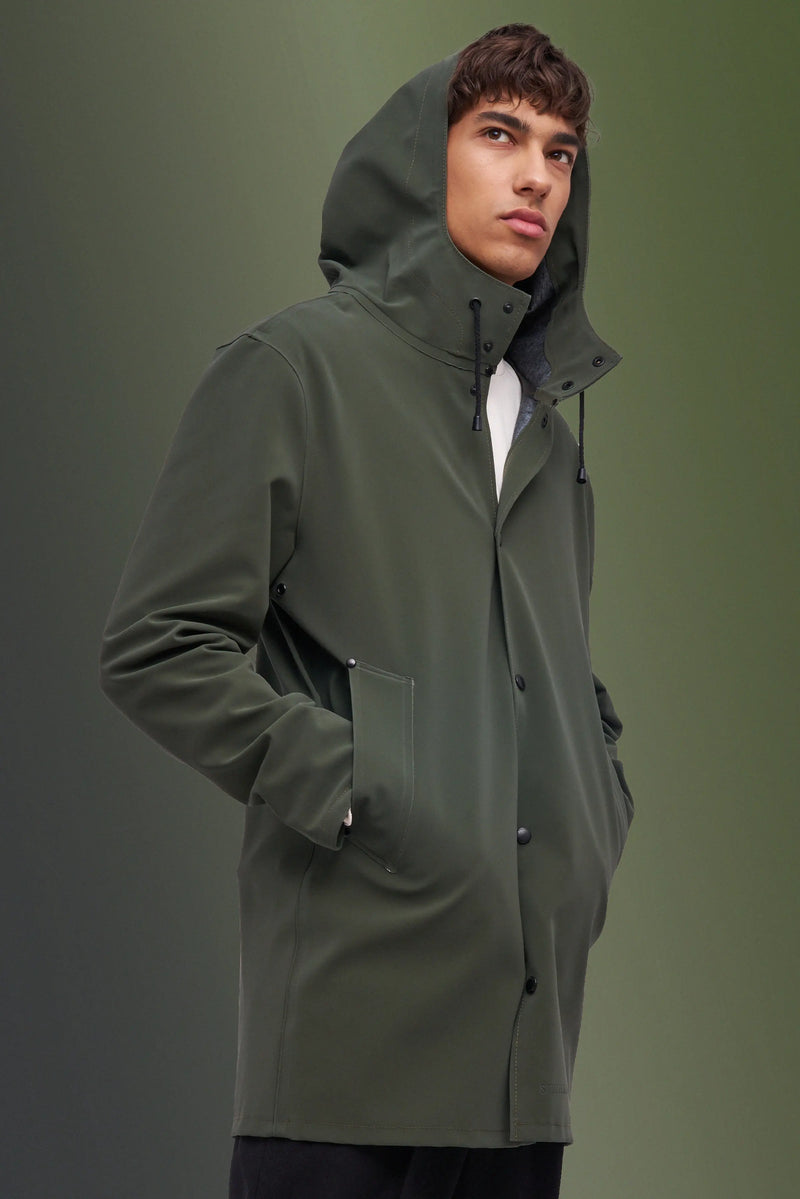 Stutterheim Stockholm Matte Raincoat Dark Green