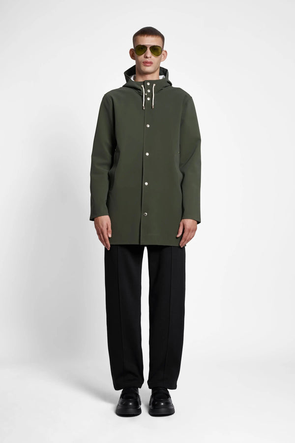 Stutterheim Stockholm Matte Raincoat Green | LYBSTORE