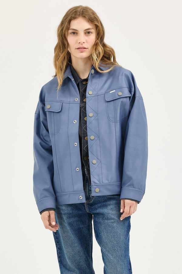 Stutterheim Women’s Lee x STUTTERHEIM Storm Rider Jacket Ash Blue | Stutterheim