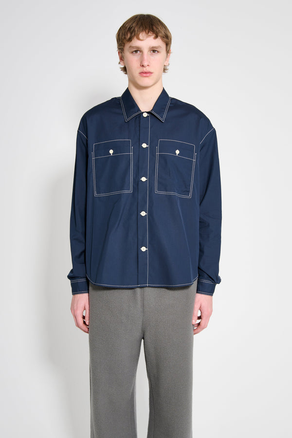 SUNNEI Over Shirt W Pockets Dark Blue