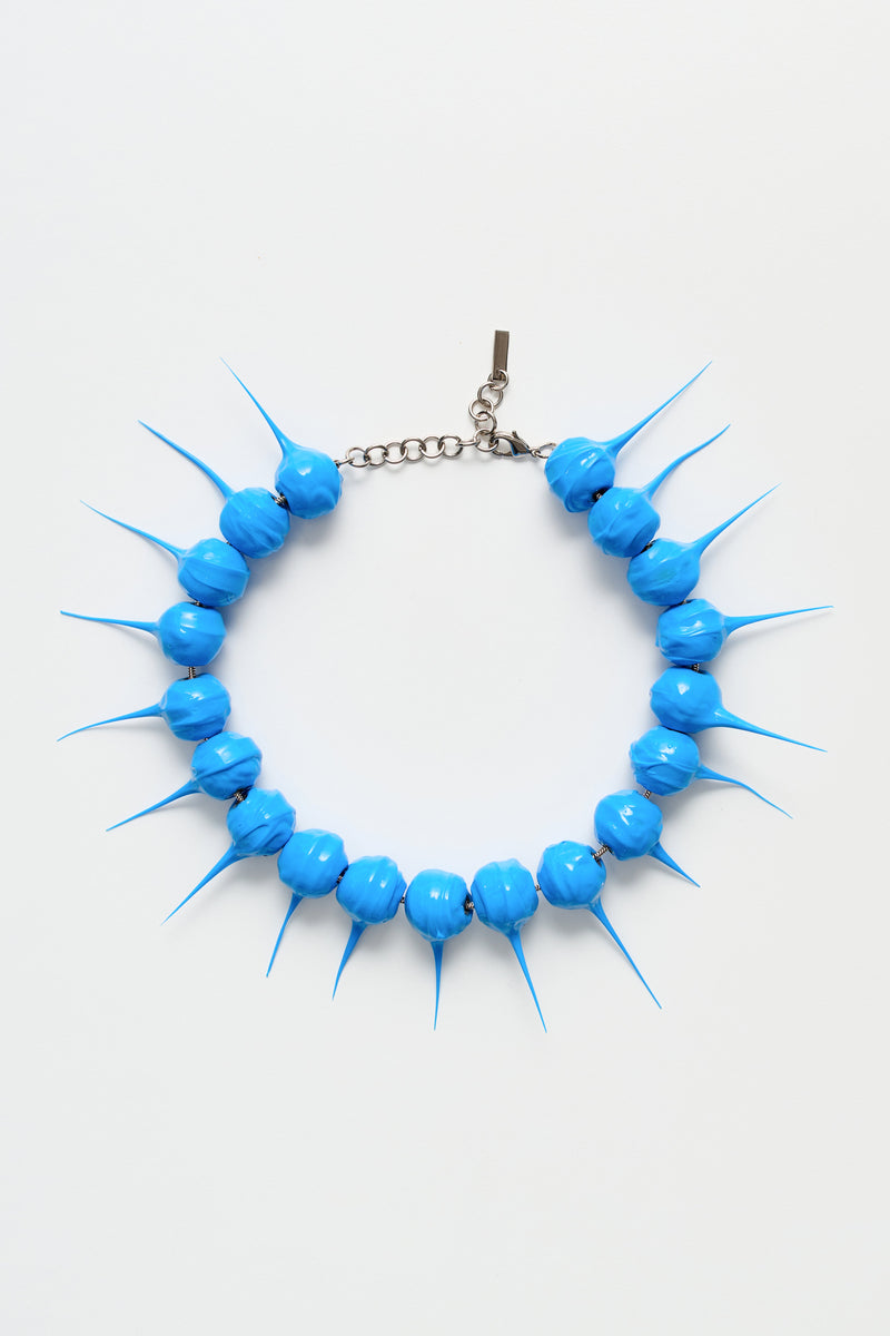 SUNNEI Spike Rubberized Necklace Turquoise