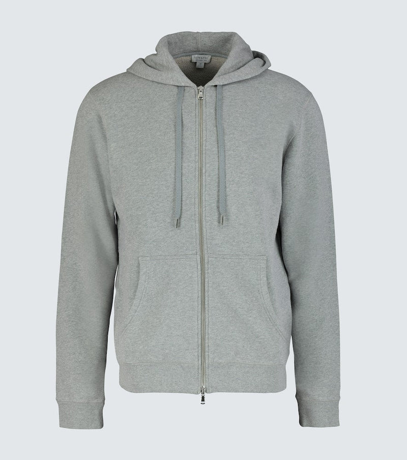 Sunspel Cotton-jersey hooded sweatshirt