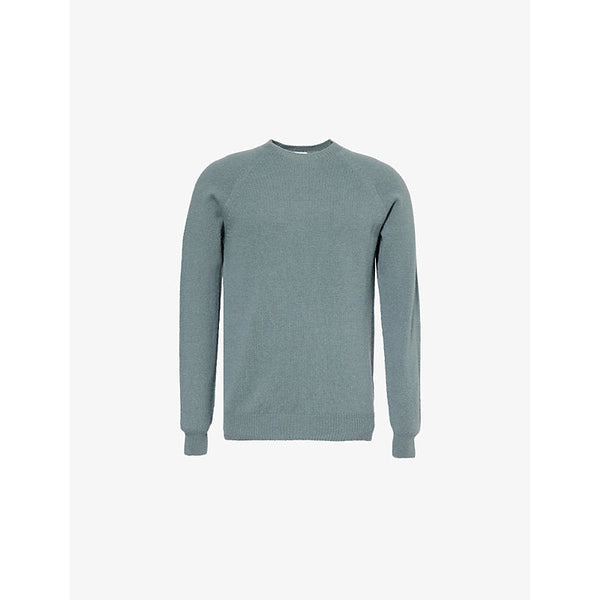 Sunspel Crew-neck raglan-sleeves regular-fit wool jumper