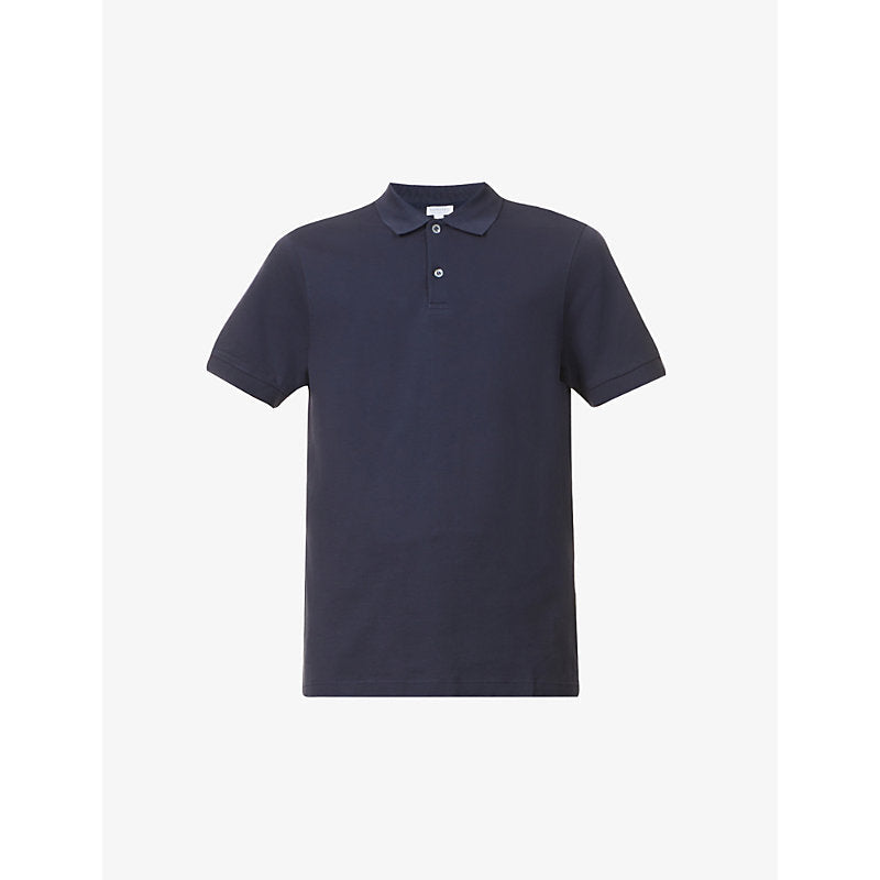  Sunspel Short-sleeved cotton- piqué polo shirt