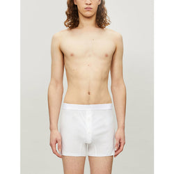 Mens Sunspel Superfine two-button boxer shorts