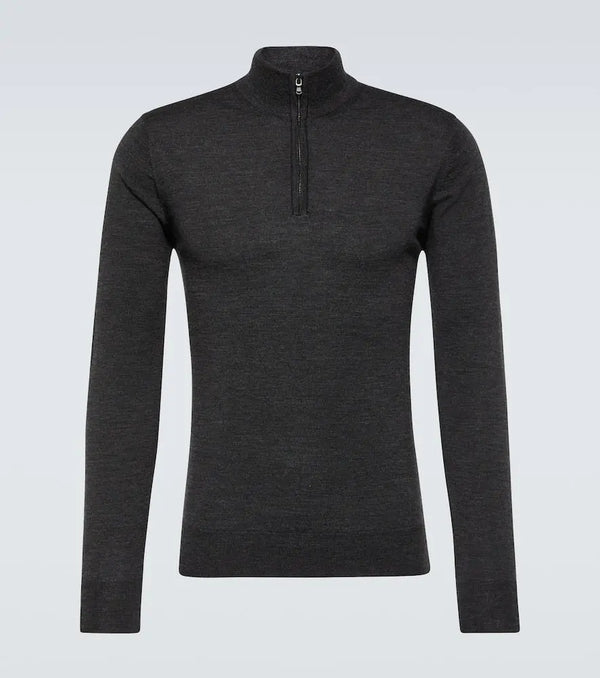 Sunspel Wool quarter-zip sweater | LYBSTORE