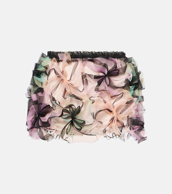 Susan Fang Air-Whirl floral-appliqué miniskirt